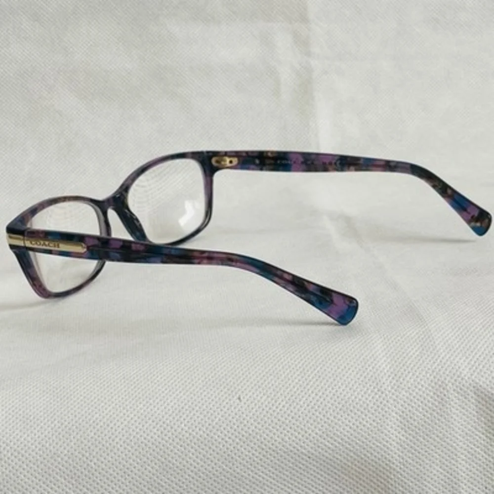 Coach Women's HC6065 Reading Glasses Eyeglasses Confetti Purple Frame 5288